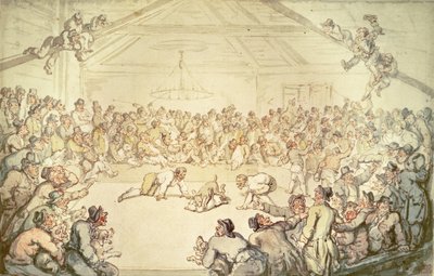 The Dog Fight by Thomas Rowlandson